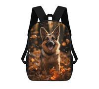 sinyumoney German Shepherd Dog Nature Backpack School Water Resistant Computer Rucksack for Men/Women 17inch