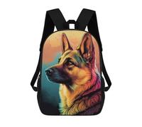 sinyumoney German Shepherd Dogs School Backpack 3D Printed Children's 17inch Backpacks Bag Bookbag for Kids Boy Girl Book Bags Kids School Bag Travel Rucksacks