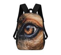 sinyumoney German Shepherd Eye Rucksack Large School Backpack for Boys - Perfect for Travel, Work And Daily Use 17inch