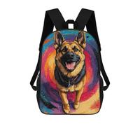 sinyumoney German Shepherd Galaxy Rucksack School Secondary High School College Backpack Travel for Camping Outdoor Adventures And Daily Travel 17inch