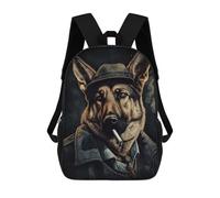 sinyumoney German Shepherd Gangster Rucksack Water Resistant Travel Backpack Computer Bag for Men, Women & Teenage Boys 17inch
