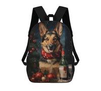 sinyumoney German Shepherd Love Art School Backpack 3D Printed School Bags Boys Girls Laptop Backpack for Kids/Students/Adults 17inch