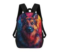 sinyumoney German Shepherd Pop Art Portrait Backpack School Bag Large Water Resistant Laptop Backpack for Teenage Girls Boys Women Men 17inch