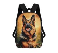 sinyumoney German Shepherd Portrait in Nature School Bags Water Resistant Travel Backpack Computer Bag for Teenage Girls Boys Women Men 17inch
