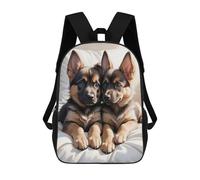 sinyumoney German Shepherd Pup School Backpack Water Resistant School Bag Business Backpack for Boys/Girls/Teenagers 17inch