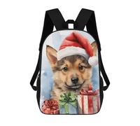 sinyumoney German Shepherd Puppy School Bags Water Resistant Travel Backpack Computer Bag for School/Work/Travel 17inch