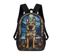 sinyumoney German Shepherd School Backpack Fashion Stationery Backpack Waterproof Casual Daypacks for Teenage Girls Boys Women Men 17inch