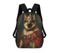 sinyumoney German Shepherd The King Backpack School Bag Large Water Resistant Laptop Backpack for School/Work/Travel 17inch