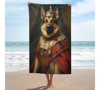 sinyumoney German Shepherd The King Bathroom Towels Oversized Highly Absorbent Quick Dry Beach Towel for Outdoor Pool Garden Holiday One Size