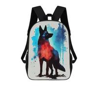 sinyumoney German Shepherd Watercolor Casual Daypack Backpacks School Bag for Girls Boys High College Teens Knapsack Men Women Travel Laptop Rucksack College Bookbag 17inch