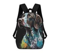 sinyumoney German Shorthaired Pointer Backpack School Bag Water Resistant School Bag Business Backpack for Girls Boys Teenage 17inch