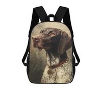 sinyumoney German Shorthaired Pointer Painting-3 School Bags Large Water Resistant Laptop Backpack - Perfect for Travel, Work And Daily Use 17inch