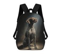 sinyumoney German Shorthaired Pointer Portrait School Bags Lightweight Airport College Students Back Pack for Camping Outdoor Adventures And Daily Travel 17inch