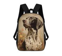 sinyumoney German Shorthaired Pointer Portrait with Floral Accents School Bags Water Resistant Travel Backpack Computer Bag for Teenage Girls Boys Women Men 17inch
