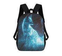 sinyumoney Ghost Fox Backpack School Bag Secondary Causal Travel High School Bags for School/Work/Travel 17inch