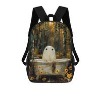 sinyumoney Ghost in Bathtube School Backpack Work Laptop Backpack Rucksack Bag for Camping Outdoor Adventures And Daily Travel 17inch