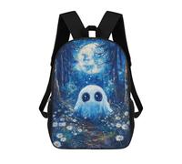 sinyumoney Ghost in The Moonlight Forest School Backpack Lightweight Airport College Students Back Pack- Perfect for Travel, Work And Daily Use 17inch