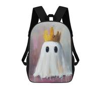 sinyumoney Ghost King Crown Painting 3D Printed 17inch School Bag Children's School Backpack Travel Backpacks Casual Fashion Bag for Kids School Students