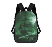 sinyumoney Ghost Ship in The Storm Children’s Backpack Girls Boys, Rucksack Bag, Daypack, Primary School, Perfect for Back to Kids School Or PE, Gifts And Travel 17inch