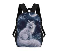 sinyumoney Ghost Wolf School Backpack Fashion Stationery Backpack Waterproof Casual Daypacks for Teenage Girls Boys Women Men 17inch