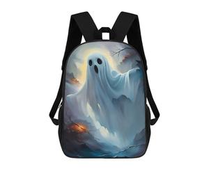 sinyumoney Ghostly Apparition Backpacks Kids 17inch School Backpack School Bag 3D Printed School Bag for Boys Elementary And Middle School Students