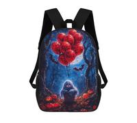 sinyumoney Ghostly Halloween Balloons School Backpack Secondary Causal Travel High School Bags for Teenage Girls Boys Women Men 17inch