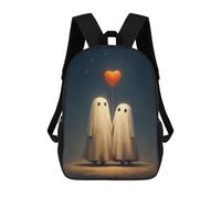 sinyumoney Ghostly Love Balloon School Backpack Secondary Causal Travel High School Bags for Camping Outdoor Adventures And Daily Travel 17inch