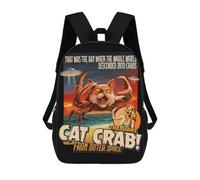 sinyumoney Giant Cat Crab Backpack School Bag Water Resistant Computer Rucksack for Campus Outdoor Travel Sports 17inch