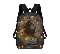 sinyumoney Giant Cat in The Village Backpack School Bag Rucksack Casual Daypacks School Work Travel Bag for Men, Women & Teenage Boys 17inch