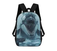 sinyumoney Giant Orca in Arctic Waters Backpack School Lightweight Casual Daypack School Backpacks for Boys/Girls/Teenagers 17inch