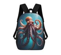 sinyumoney Giant Pacific Octopus School Backpack 3D Printed School Bags Boys Girls Laptop Backpack for Kids/Students/Adults 17inch