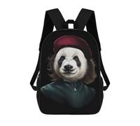 sinyumoney Giant Panda Che Guevara School Backpack Lightweight Airport College Students Back Pack- Perfect for Travel, Work And Daily Use 17inch