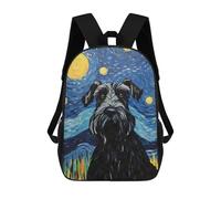 sinyumoney Giant Schnauzer Starry Backpack School Bag Backpack For Girls Boys Backpacks Large Capacity Kids Backpack Lightweight School Bags For Kids Students 17inch