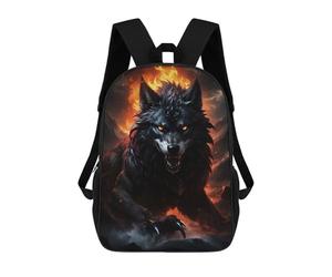 sinyumoney Giant Wolf Red Eye Backpack School Bag Water Resistant Travel Backpack Computer Bag for Teenage Girls Boys Women Men 17inch