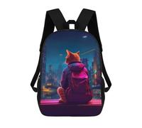 sinyumoney Ginger Cat Jacket Backpack Backpack 3D Printed Children's School Backpack Kids Travel Backpacks High Capacity Book Bags Children's Backpack Rucksack 17inch