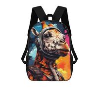 sinyumoney Giraffe Astronaut Space Art-4 Backpack School Bag Water Resistant School Bag Business Backpack for Boys/Girls/Teenagers 17inch