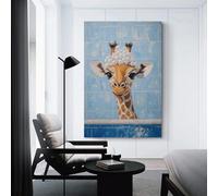 sinyumoney Giraffe Bath Time Cover Canvas Poster Wall Room Wall Decor Set Art Decorative Painting Bedroom Painting Posters 20x30inch(50x75cm)