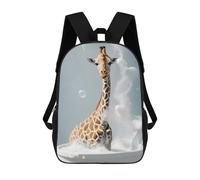 sinyumoney Giraffe Bathroom Animal 3D Printed School Backpack Casual Children's Backpacks 3D Printed School Bag for Boys Elementary And Middle 17inch