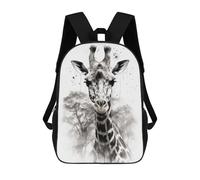 sinyumoney Giraffe Beauty Black Ink School Backpack Work Laptop Backpack Rucksack Bag for Teenage Girls Boys Women Men 17inch