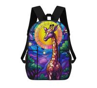 sinyumoney Giraffe Colorful Stained Children’s Backpack Girls Boys, Rucksack Bag, Daypack, Primary School, Perfect for Back to Kids School Or PE, Gifts And Travel 17inch