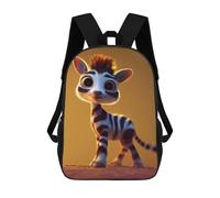sinyumoney Giraffe Cub Adventure Kids Backpack, Kids School Bag 3D Printed School Backpacks for Boys And Teenager School Students 17inch