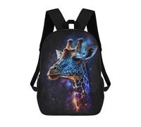 sinyumoney Giraffe Galaxy Art Print School Backpack 3D Printed Children's 17inch Backpacks Bag Bookbag for Kids Boy Girl Book Bags Kids School Bag Travel Rucksacks