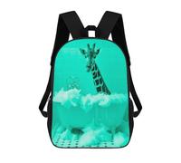 sinyumoney Giraffe in A Bathtube School Bag Backpack Teen Schoolbag 3D Printing Adjustable Schoolbag Fashion Pocket Bag for Kids Boys Girls Students And Teenagers Fans 17inch