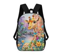 sinyumoney Giraffe in A Fantasy Forest School Bags High Secondary School Bags Casual Backpack for Men/Women 17inch