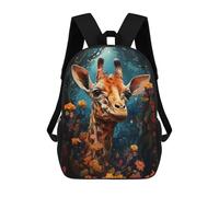 sinyumoney Giraffe in Enchanted Forest Backpack School Rucksack Casual Daypacks School Work Travel Bag for Camping Outdoor Adventures And Daily Travel 17inch