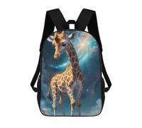 sinyumoney Giraffe in Fantasy Land 3D Printed School Bag Children's School Backpack Schoolbags Travel Backpacks Casual Fashion Bag for Kids School Students 17inch