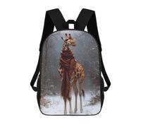 sinyumoney Giraffe in Winter Rucksack Fashion Stationery Backpack Waterproof Casual Daypacks for Men, Women & Teenage Boys 17inch