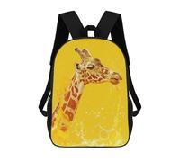 sinyumoney Giraffe Orange Juice Yellow Rucksack Secondary Causal Travel High School Bags for Boys/Girls/Teenagers 17inch