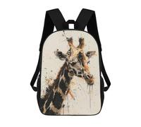 sinyumoney Giraffe Profile Painting Backpacks Kids Student Schoolbag,3D Printed Backpacks,Elementary And Middle School Students Backpacks for Boys Girls 17inch