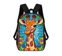 sinyumoney Giraffe Stained Glass Artwork-1 Backpack School Bag Business Durable Laptop Bag for Campus Outdoor Travel Sports 17inch